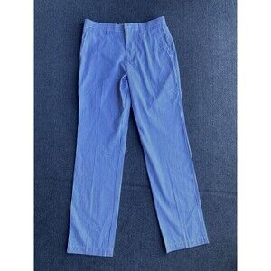 JCP JC Penney Seersucker Pants Blue White Stripe Beach Preppy Summer Mens 32x32